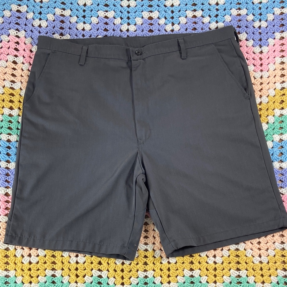 3/$12 Red Kap Mimix Work Utility Shorts Grey Mens 44 Flat Front Flex Panels